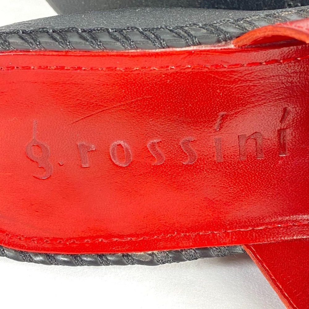 . Rossn Deep Red Platform Wedge Slides 39 - image 7